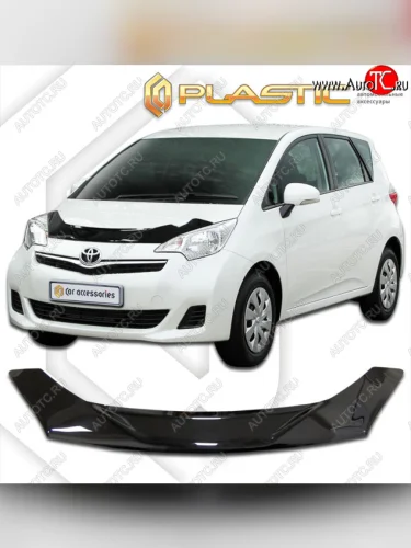 Дефлектор капота CA-Plastic (classic черный) Toyota Verso S P120 хэтчбэк 5 дв. дорестайлинг (2010-2014)