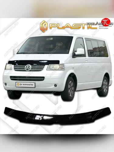 Дефлектор капота CA-Plastic (classic черный) Volkswagen Multivan T5  дорестайлинг (2003-2009)