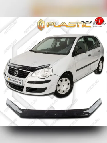Дефлектор капота CA-Plastic (classic черный) Volkswagen Polo  Mk4 9N1 (2005-2009) хэтчбэк 5 дв. рестайлинг