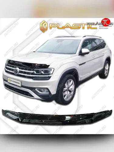 Дефлектор капота CA-Plastic (classic черный) Volkswagen Teramont 1 CA1 дорестайлинг (2016-2020)