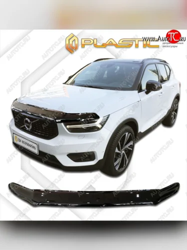 Дефлектор капота CA-Plastic (classic черный) Volvo XC40 (2017-2022)