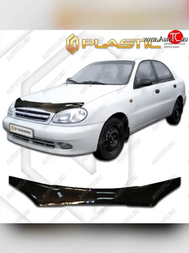 Дефлектор капота CA-Plastic (classic черный) ЗАЗ Sens хэтчбэк (2007-2017)