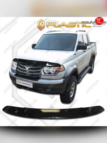 Дефлектор капота CA-Plastic (classic черный) Уаз Патриот 23632 1 рестайлинг пикап (2014-2016)