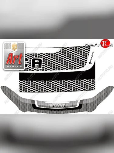Дефлектор капота CA-Plastic (серия ART белая) Chevrolet Epica V250 (2006-2012)