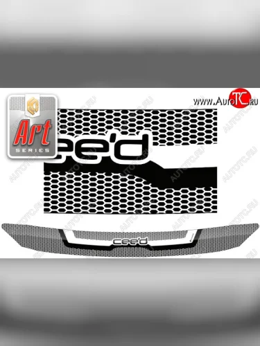 Дефлектор капота CA-Plastic (серия ART белая) KIA Ceed 3 CD универсал (2018-2025)