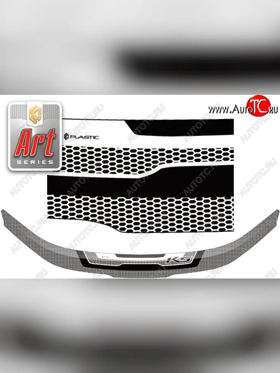 Дефлектор капота CA-Plastic KIA K5 DL (2019-2022) (серия ART белая)  в Самаре Самарской области