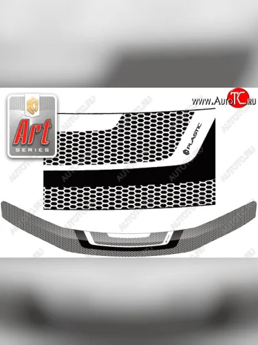 Дефлектор капота CA-Plastic (серия ART белая) Lexus HS250h F10 дорестайлинг (2009-2013)