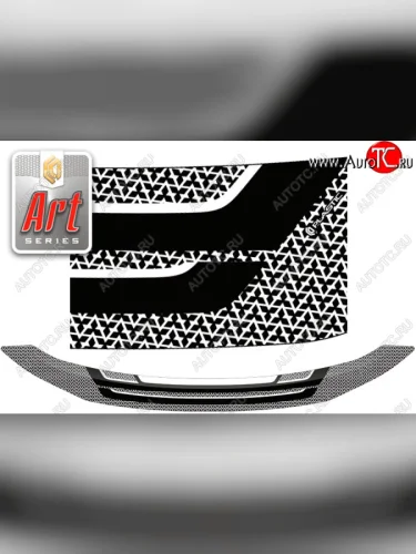 Дефлектор капота CA-Plastic (серия ART белая) Mitsubishi L200 5 KK,KL рестайлинг (2018-2022)