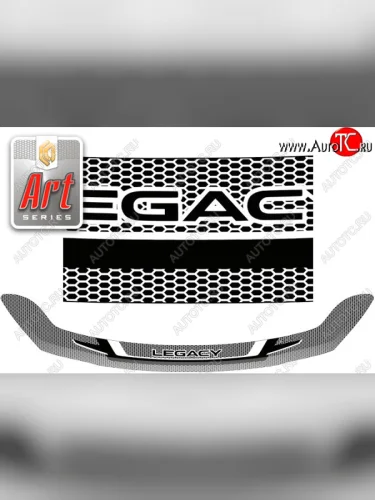 Дефлектор капот CA-Plastic (серия ART белая) Subaru Legacy BN/B15 рестайлинг седан (2017-2025)