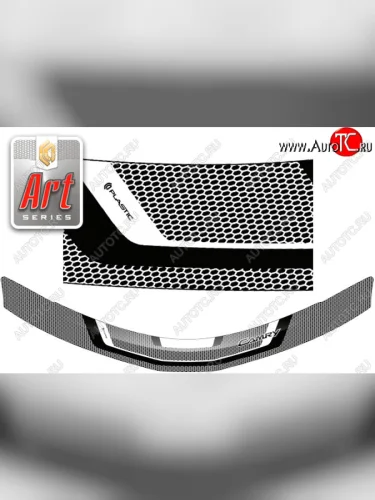 Дефлектор капот (USA) CA-Plastic (серия ART белая) Toyota Camry XV50 дорестайлинг (2011-2014)