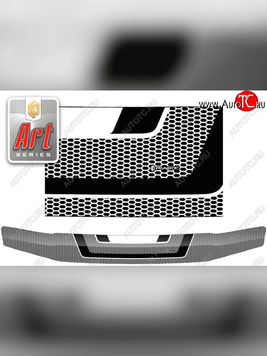 Дефлектор капота CA-Plastic Toyota Probox (2002-2014) (серия ART белая)  в Керчи Республика Крым