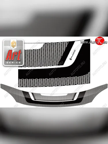 Дефлектор капота CA-Plastic (серия ART белая) ГАЗ ГАЗель 3302 1-ый рестайлинг бортовой  (2003-2010)