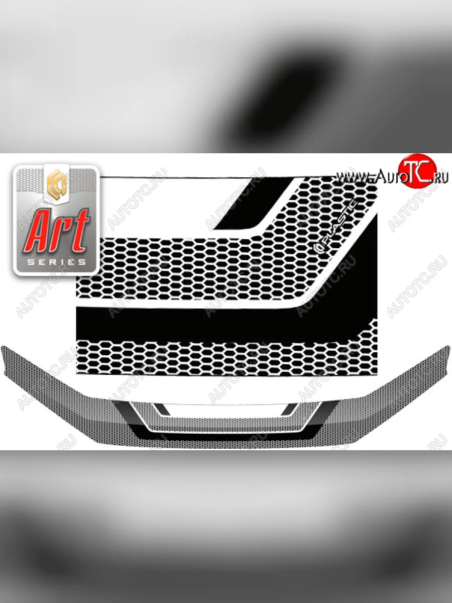 Дефлектор капота CA-Plastic Haval F7  дорестайлинг (2018-2022) (серия ART графит)  в Самаре Самарской области