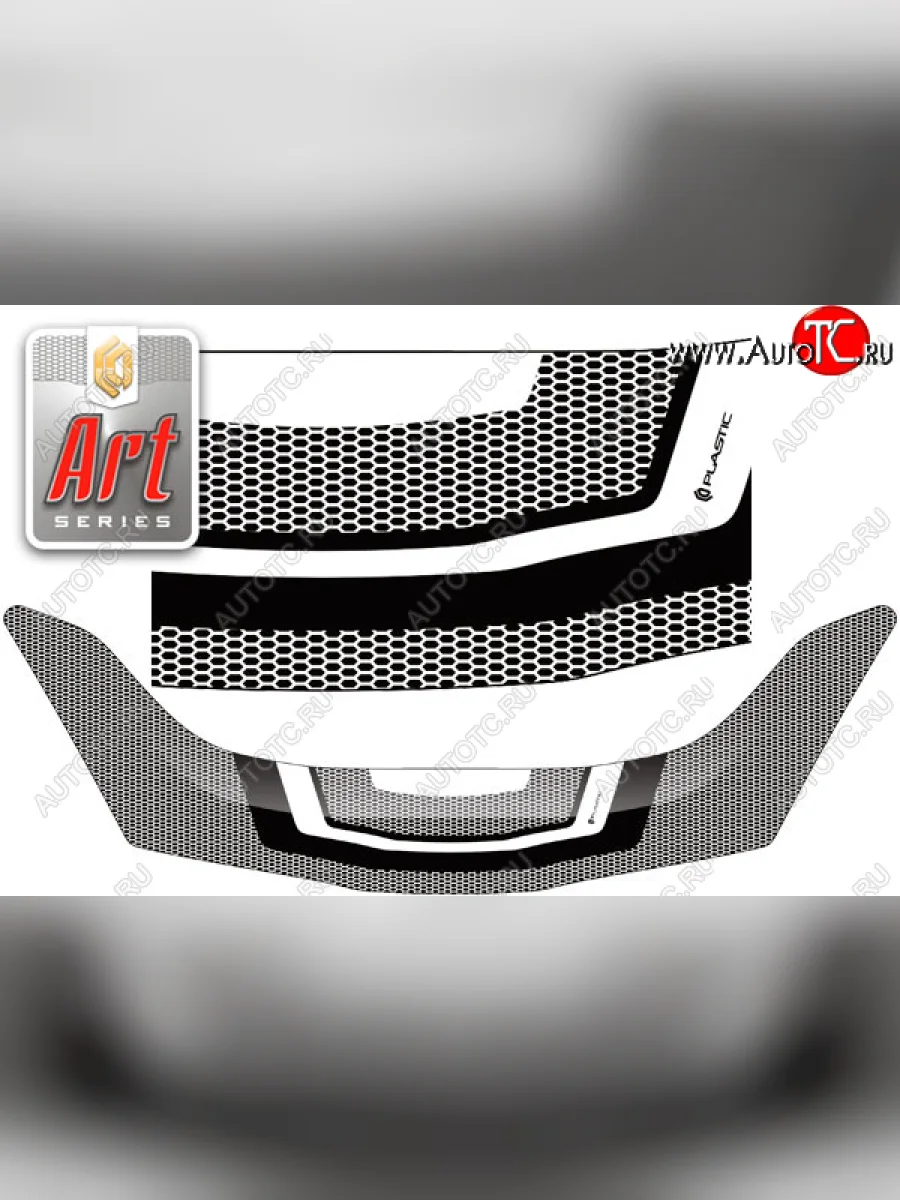 Дефлектор капота CA-Plastic Honda Fit GE дорестайлинг (2007-2010) (серия ART графит)  в Воронеже Воронежской области