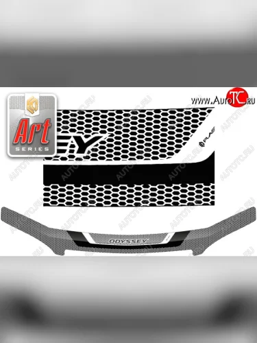 Дефлектор капота CA-Plastic (серия ART графит) Honda Odyssey 2 (1999-2003)