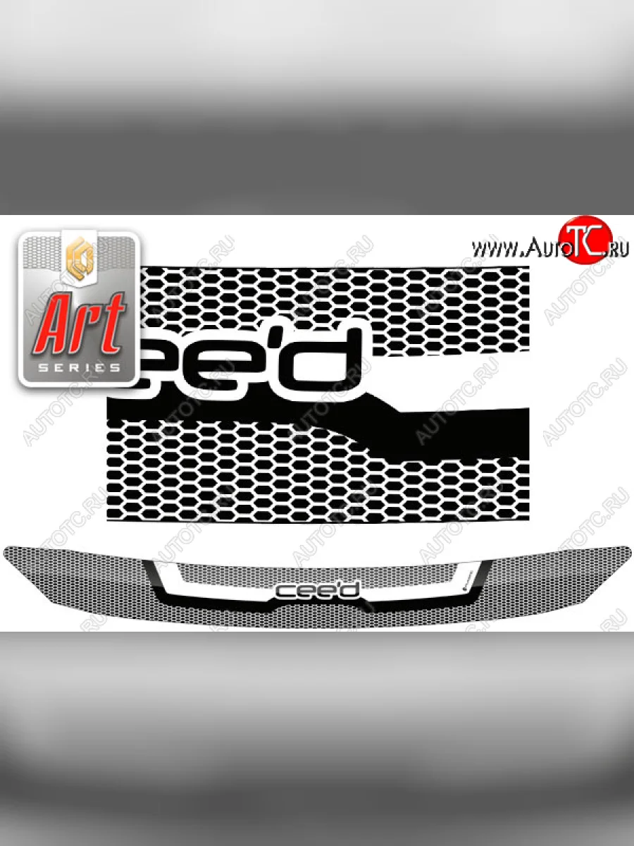 Дефлектор капота CA-Plastic KIA Ceed 3 CD универсал (2018-2025) (серия ART графит)  с доставкой в г. Керчь