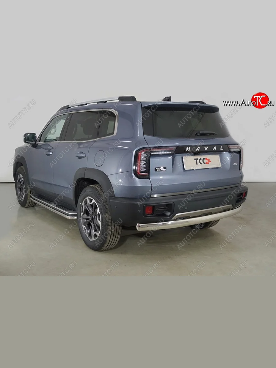 Защита заднего бампера (овальная, d75х42 мм) TCC Haval Dargo (2022-2025)  с доставкой в г. Керчь