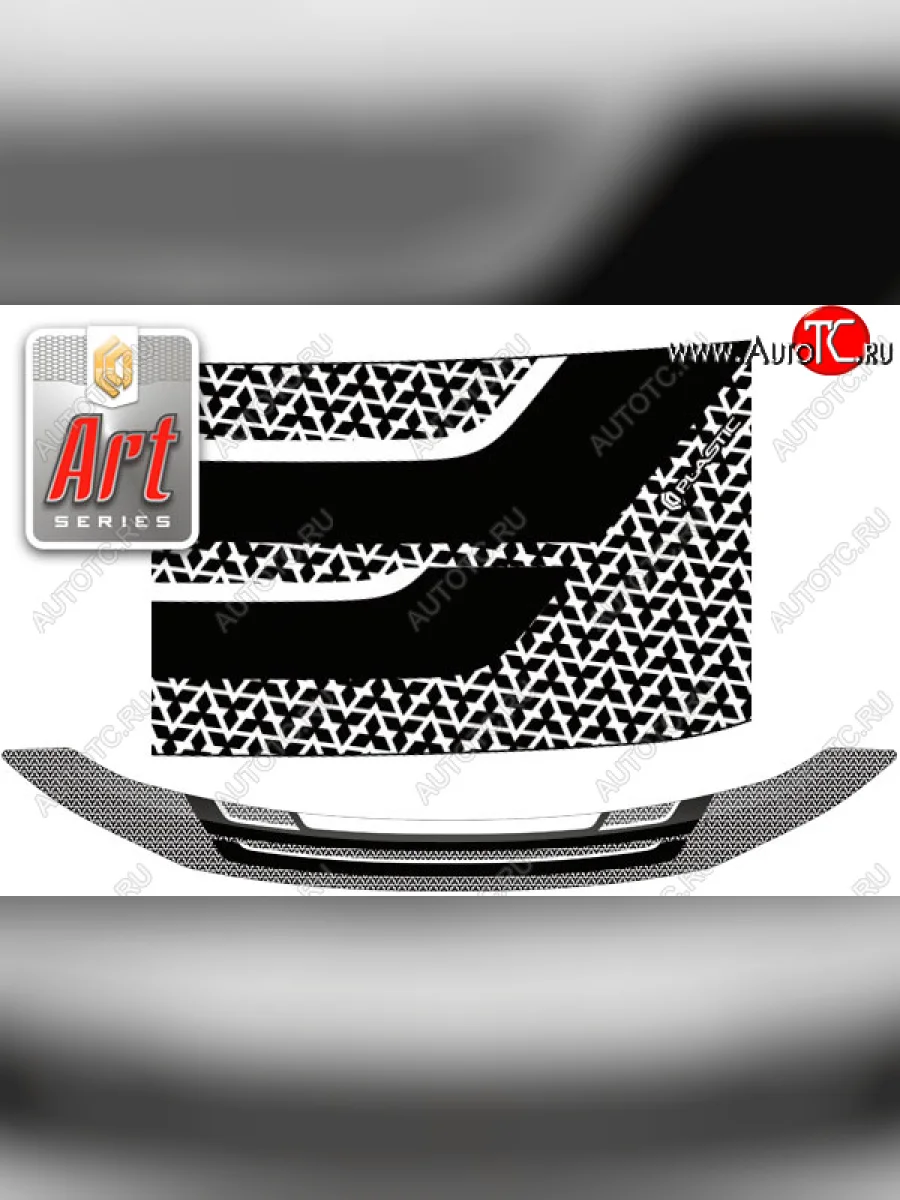Дефлектор капота CA-Plastic Mitsubishi L200 5 KK,KL рестайлинг (2018-2022) (серия ART графит)  в Самаре Самарской области