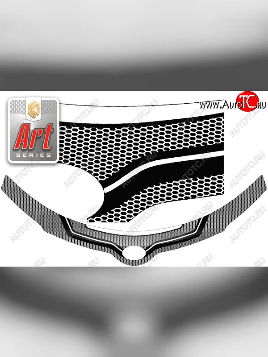 Дефлектор капота CA-Plastic Scion xD (2007-2014) (серия ART графит)  в Керчи Республика Крым