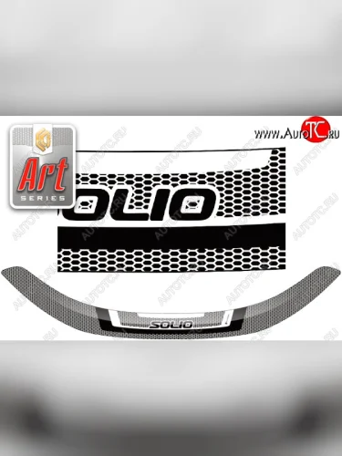 Дефлектор капота CA-Plastic (серия ART графит) Suzuki Solio (2015-2020)