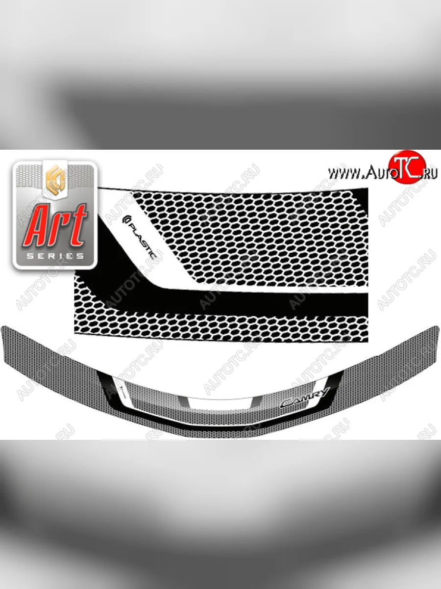 Дефлектор капота (USA) CA-Plastic Toyota Camry XV50 дорестайлинг (2011-2014) (серия ART графит)  в Самаре Самарской области