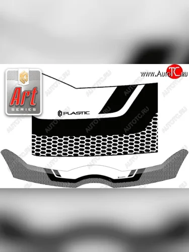 Дефлектор капота CA-Plastic (серия ART графит) Toyota Corolla Verso AR10 (2004-2009)