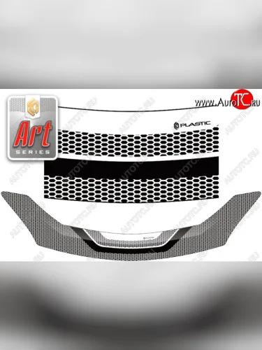 Дефлектор капота CA-Plastic (серия ART графит) Toyota Ractis (2010-2016)