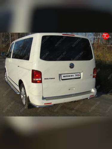 Защита заднего бампера (уголки, d42,4 мм) TCC Volkswagen Multivan  T5 (2009-2015) рестайлинг