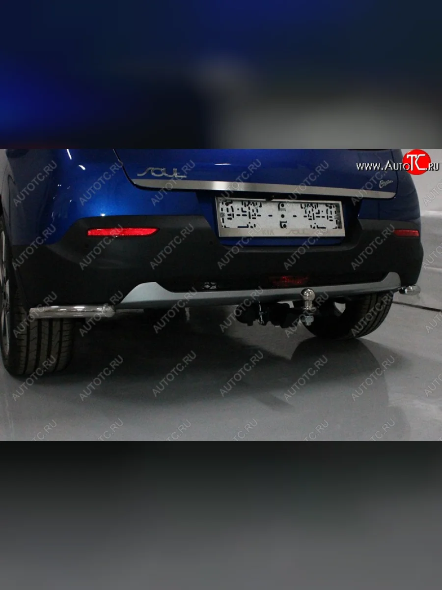Защита заднего бампера (уголки, d42,4 мм) TCC KIA Soul SK3 (2018-2022)  в Керчи Республика Крым
