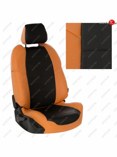 Чехлы сидений (экокожа) Автопилот (оранжевый/черный) Haval Dargo (2022-2025)