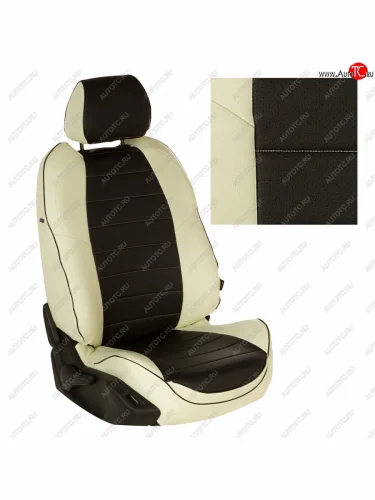 Чехлы сидений (экокожа) Автопилот (белый/черный) Haval Dargo (2022-2025)