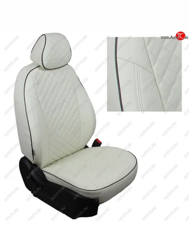 Чехлы сидений (экокожа) Автопилот Ромб (белый) Haval Dargo (2022-2025)