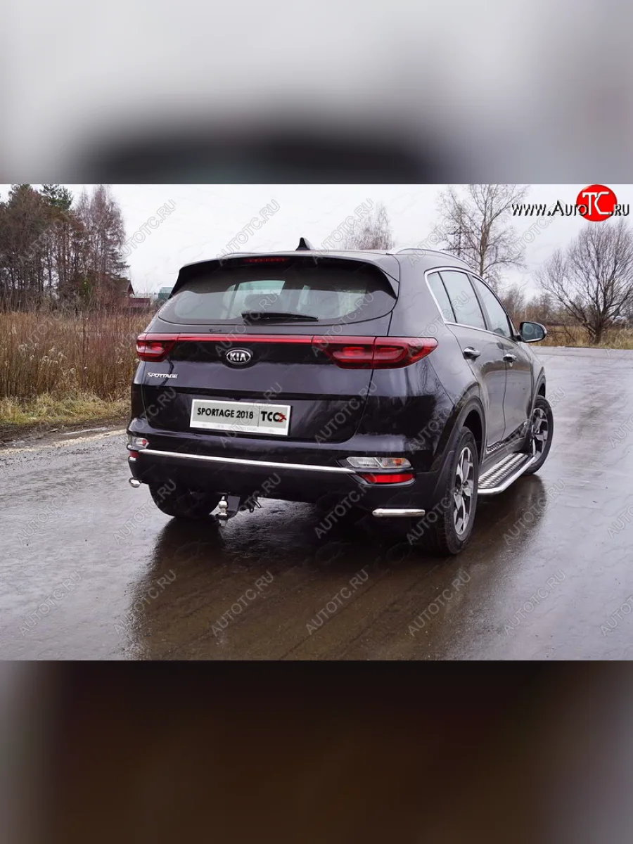 Защита заднего бампера (уголки, d42,4 мм) TCC  KIA Sportage (2018-2022) 4 QL  в Воронеже Воронежской области