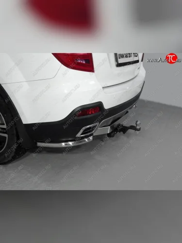 Защита заднего бампера (уголки, d42,4 мм) TCC Lifan X60 (2016-2025) 2-ой рестайлинг