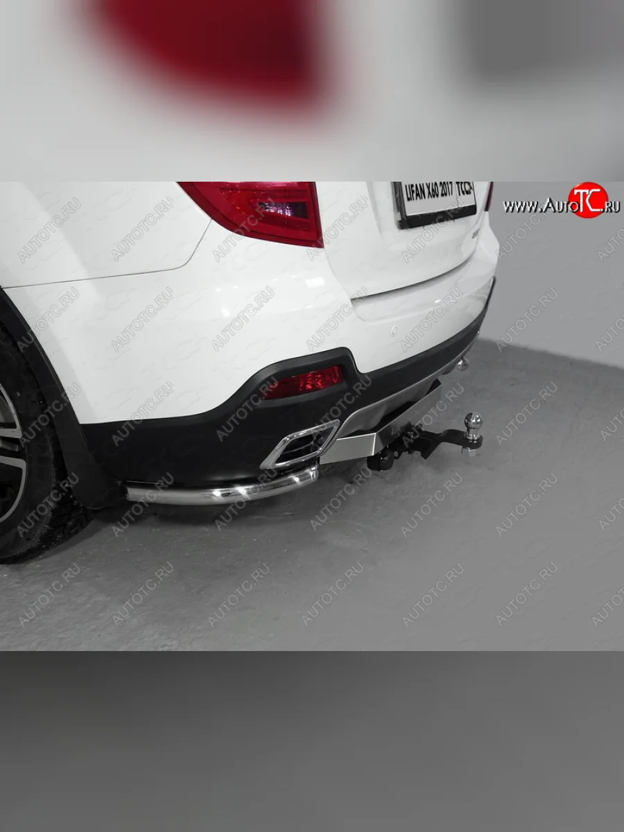Защита заднего бампера (уголки, d42,4 мм) TCC  Lifan X60 (2016-2025)  с доставкой в г. Керчь
