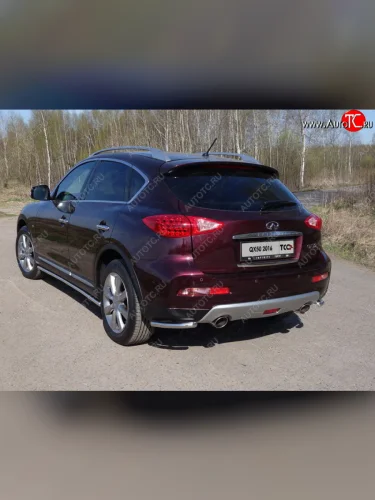 Защита заднего бампера (уголки, d42,4 мм) TCC INFINITI Qx50  J50 (2015-2018) рестайлинг