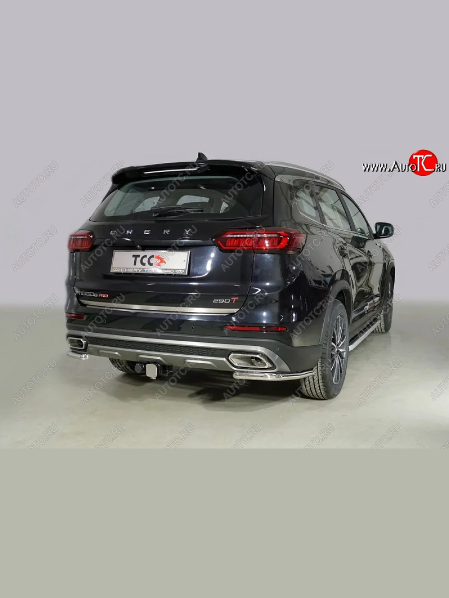 Защита заднего бампера (уголки, d42,4 мм) TCC Chery Tiggo 8 PRO (2021-2025)  в Самаре Самарской области