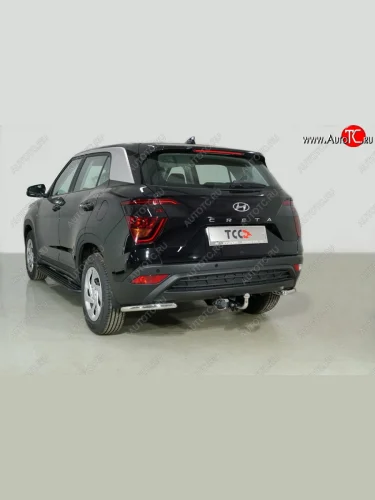 Защита заднего бампера (уголки, d42,4 мм) TCC Hyundai Creta  SU (2020-2022)