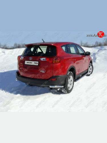 Защита заднего бампера (уголки, d60,3 мм) TCC Toyota RAV4  XA40 (2012-2015) 5 дв. дорестайлинг