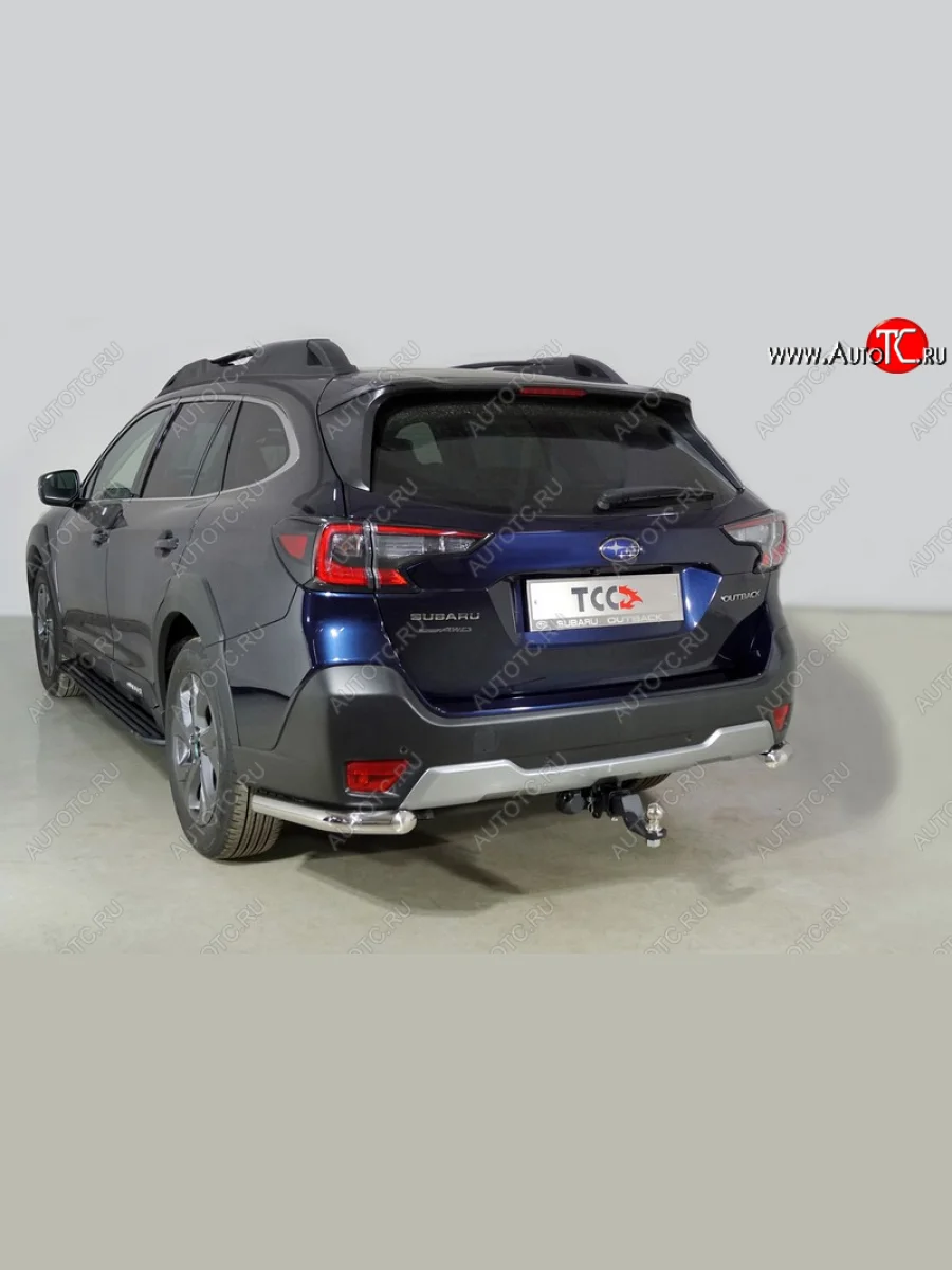 Защита заднего бампера (уголки, d60,3 мм) TCC  Subaru Outback (2019-2025) BT  в Воронеже Воронежской области