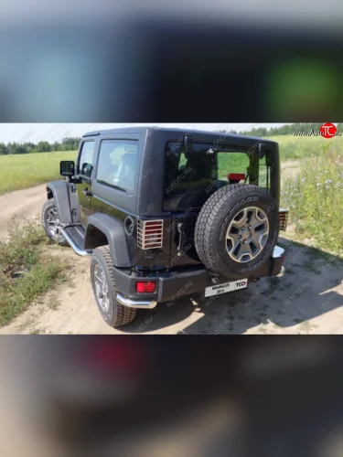 Защита заднего бампера (V-3.6, 3 двери, уголки, d60,3 мм) TCC Jeep Wrangler  JK (2006-2010) 3 дв. дорестайлинг