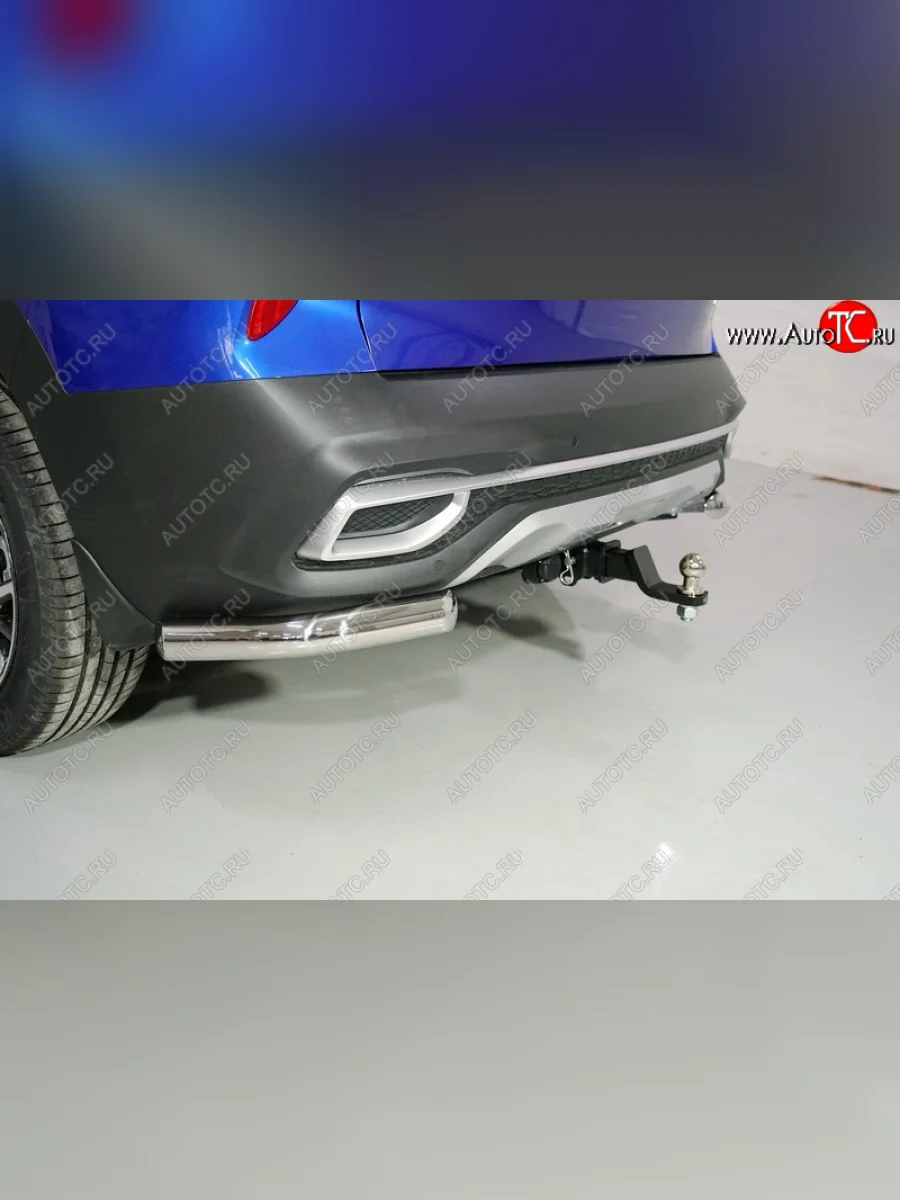 Защита заднего бампера (уголки, d60,3 мм) TCC KIA Seltos SP2 дорестайлинг (2019-2022)  в Самаре Самарской области