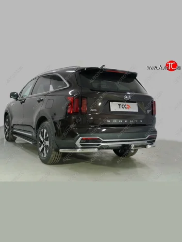 Защита заднего бампера (уголки, d60,3 мм) TCC KIA Sorento  MQ4 (2020-2022)