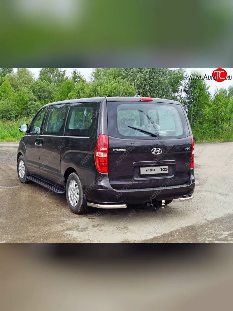 Защита задняя (уголки) 60,3 мм Hyundai Starex/Grand Starex/H1 TQ 2-ой рестайлинг (2017-2022)  в Керчи Республика Крым