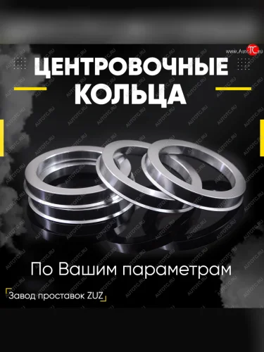 Алюминиевое центровочное кольцо (4 шт) ЗУЗ 67.1 x 73.1 Dong Feng 580 1 дорестайлинг (2016-2017) 