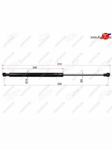 Упор капота SAT Hyundai Sonata EF рестайлинг ТагАЗ (2001-2013)