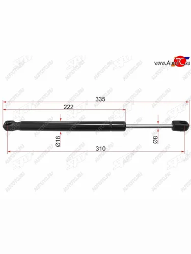 Упор капота SAT Land Rover Range Rover Evoque  1 L538 (2011-2015) дорестайлинг 3 дв., дорестайлинг 5 дв.