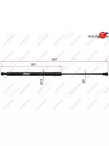 Упоры капота SAT Toyota Mark X  X120 (2004-2009)