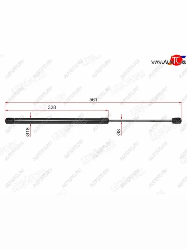 Упоры капота LESJOFORS Volkswagen Touareg  1 GP (2002-2010) дорестайлинг, рестайлинг