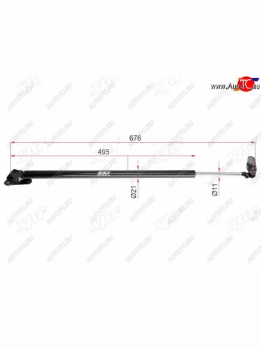 Упор крышки багажника LH SAT Toyota Voxy  минивэн (2001-2007) R60 дорестайлинг, R60 рестайлинг